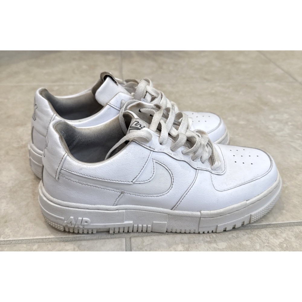 Nike‎ Shoes Womens Sz 9 Air Force 1 Low "Pixel" Triple White Sneakers Ck6649-100